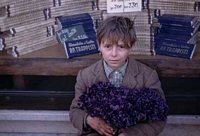 boy selling violets